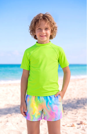 Dylan Boys Marble Print Board Shorts