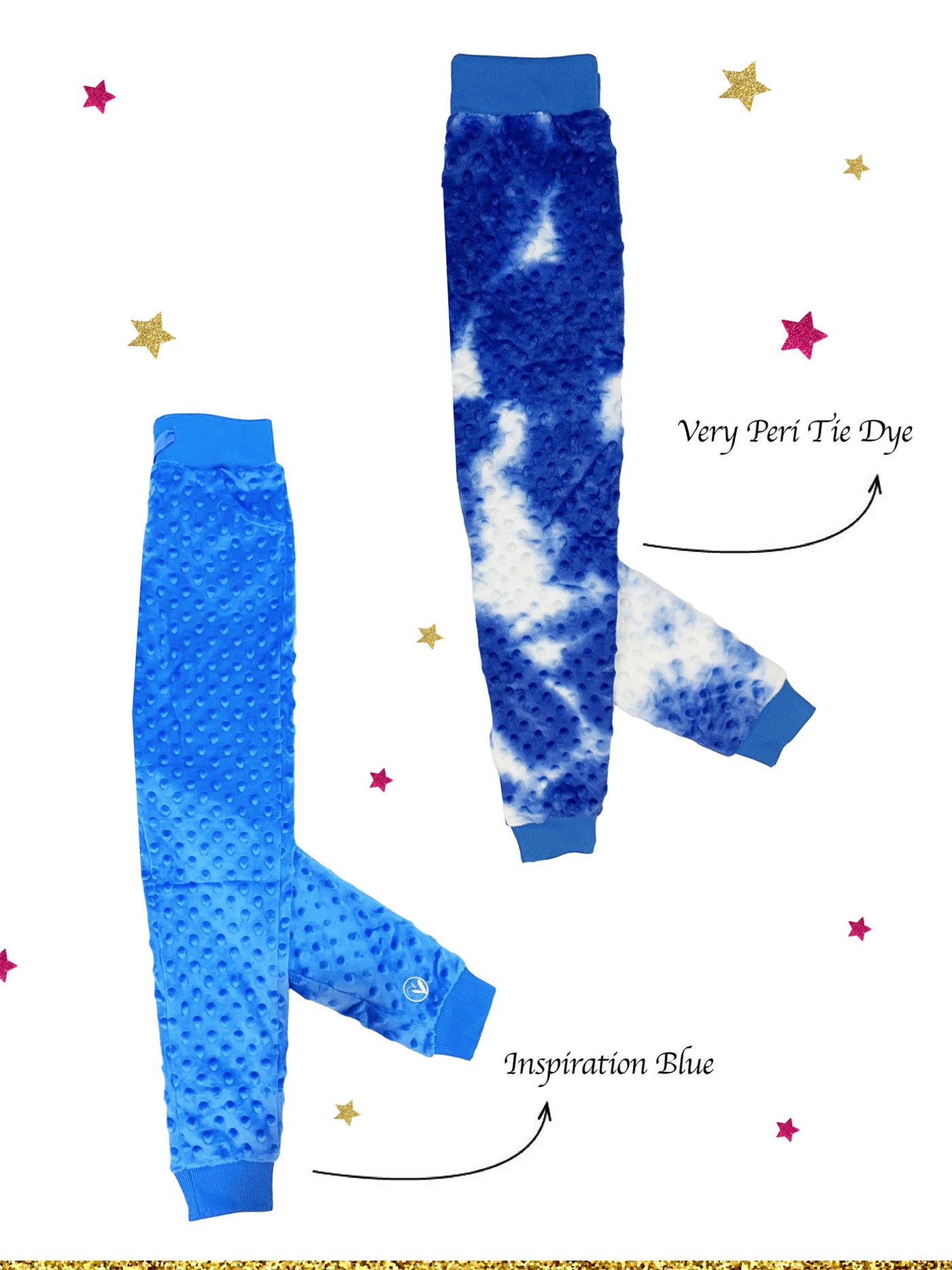 Girls Joggers - 2 Pack | Very Peri Tie Dye & Inspiration Blue | Limeapple
