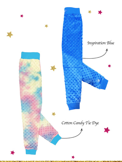 Girls Joggers - 2 Pack | Cotton Candy Tie Dye & Inspiration Blue | Limeapple