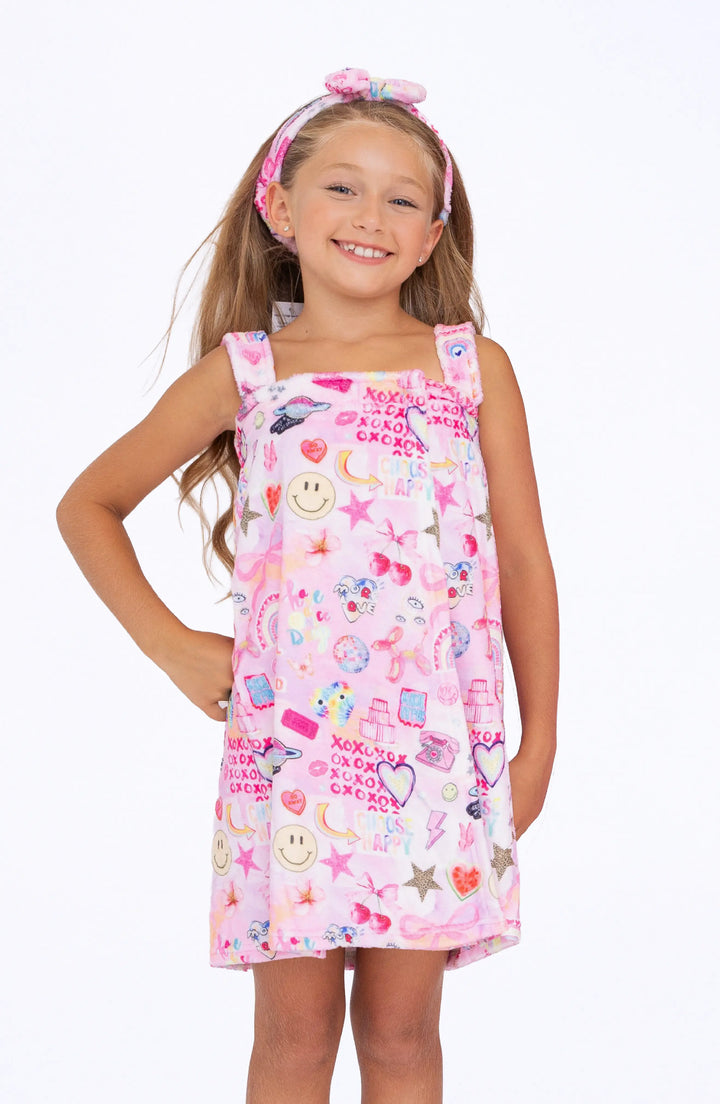 Plush Happy Collage Spa Wrap