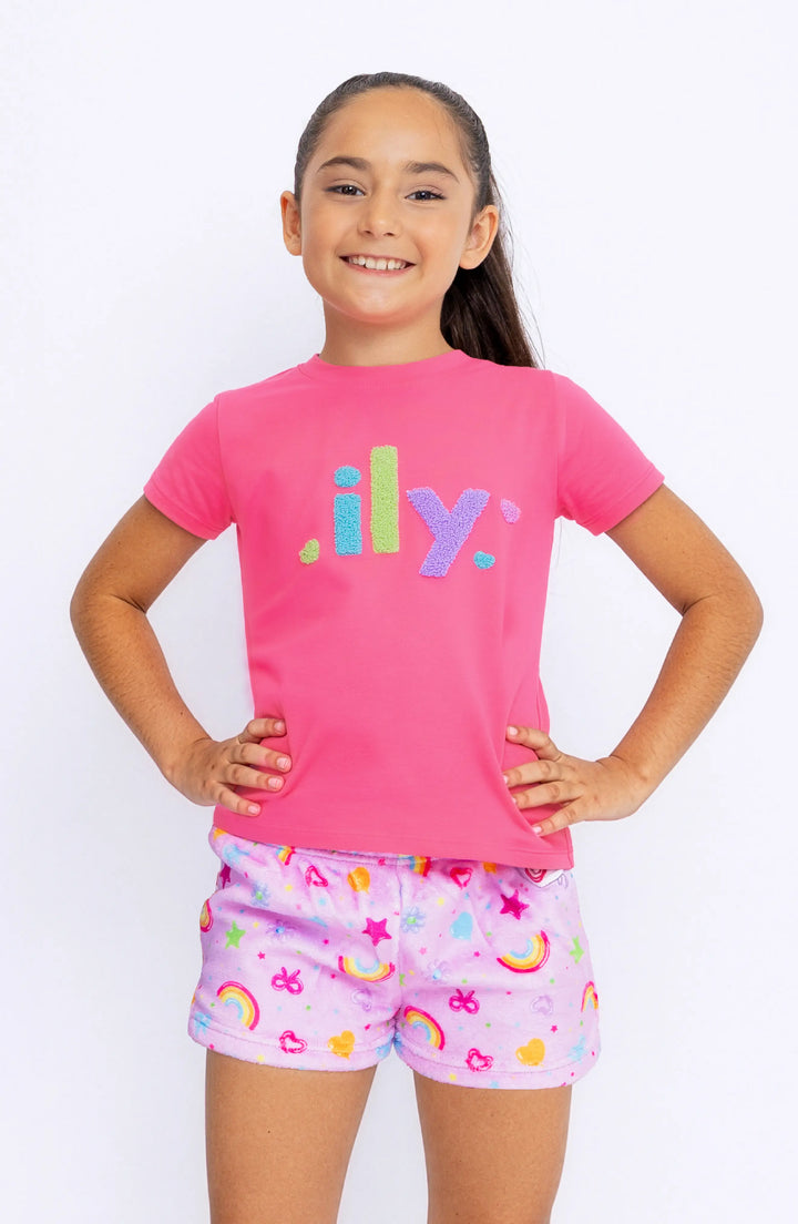 Plush Balloons Print Loungewear Shorts