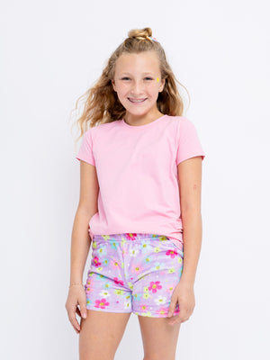 Daisy Smiles Plush Shorts