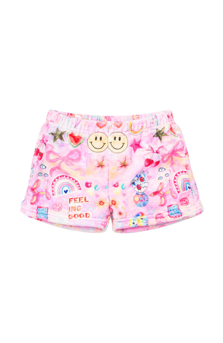 Plush Happy Collage Loungewear Shorts