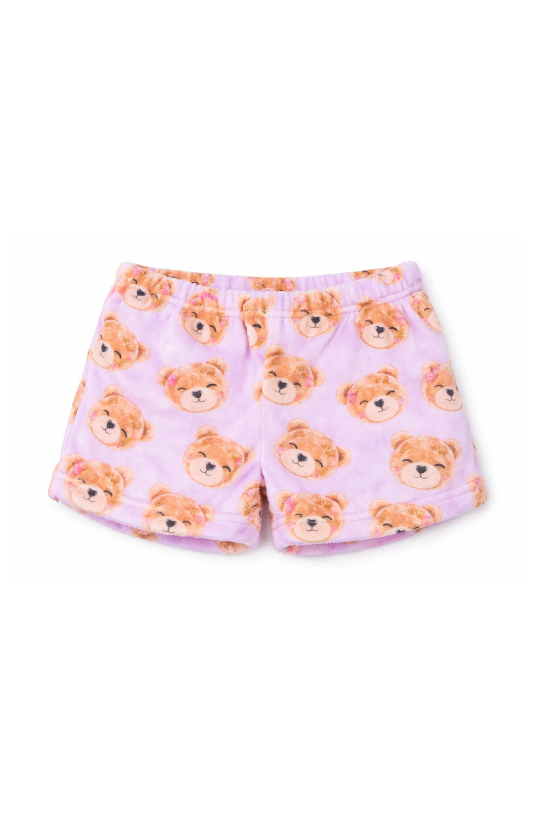 Plush Lavender Teddy Loungewear Shorts