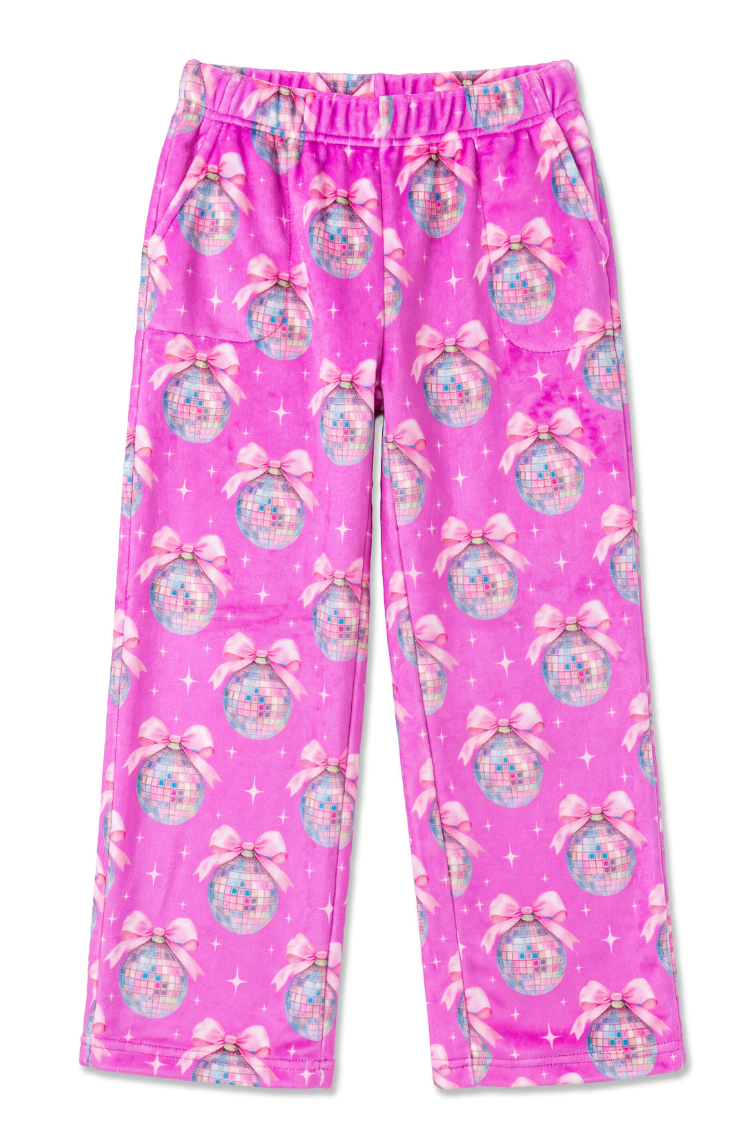 Disco Chic Print Plush Pants