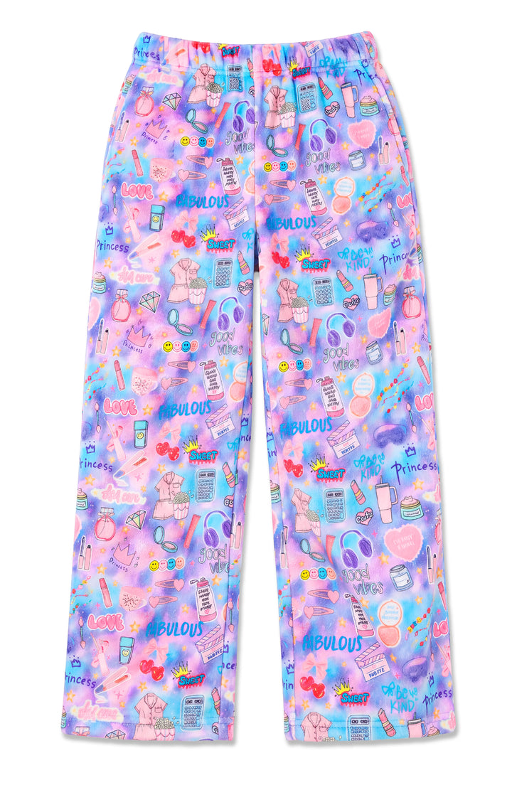 Glam Squad Print Plush Pants