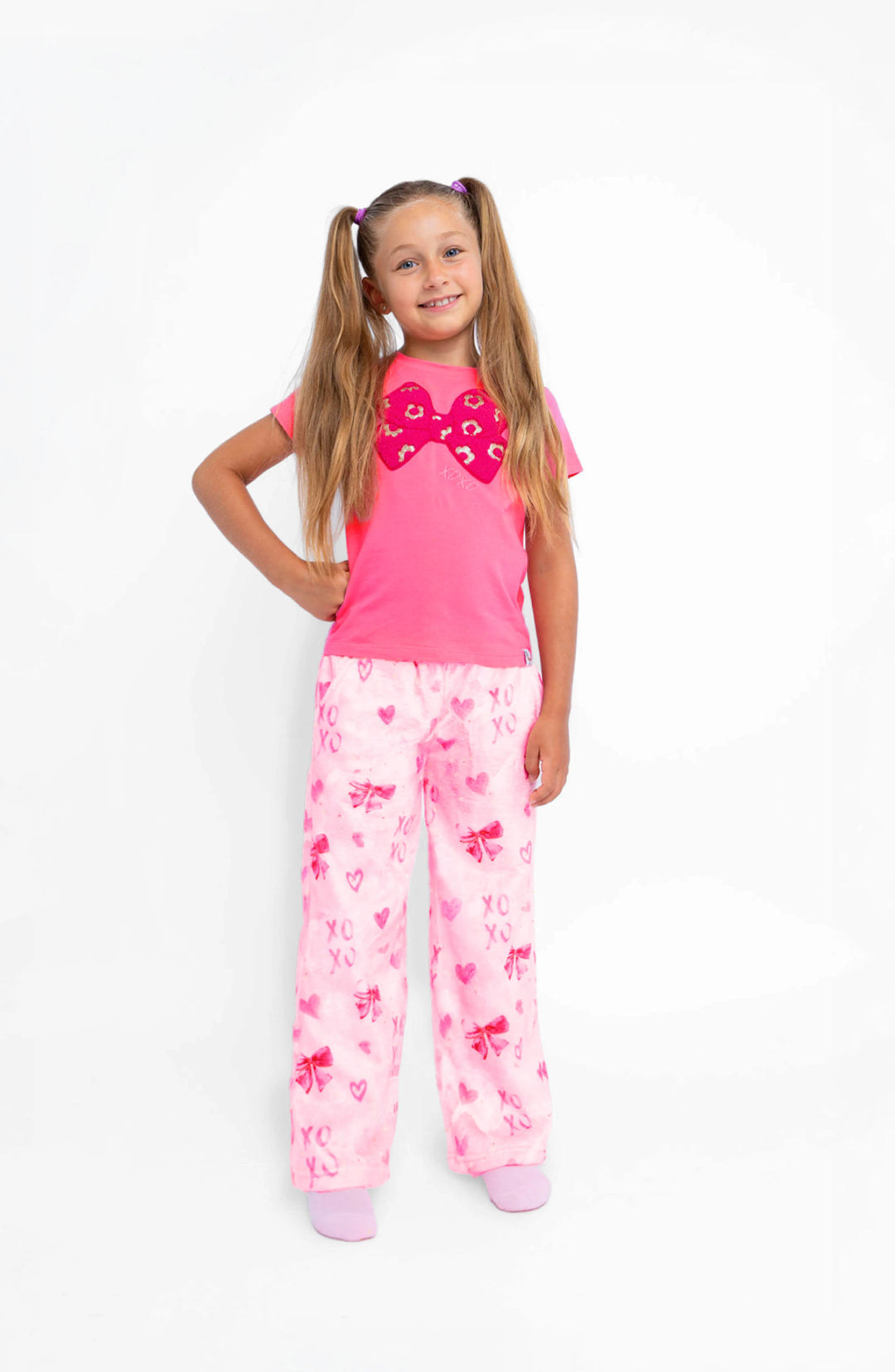 Plush Bow Print Pant