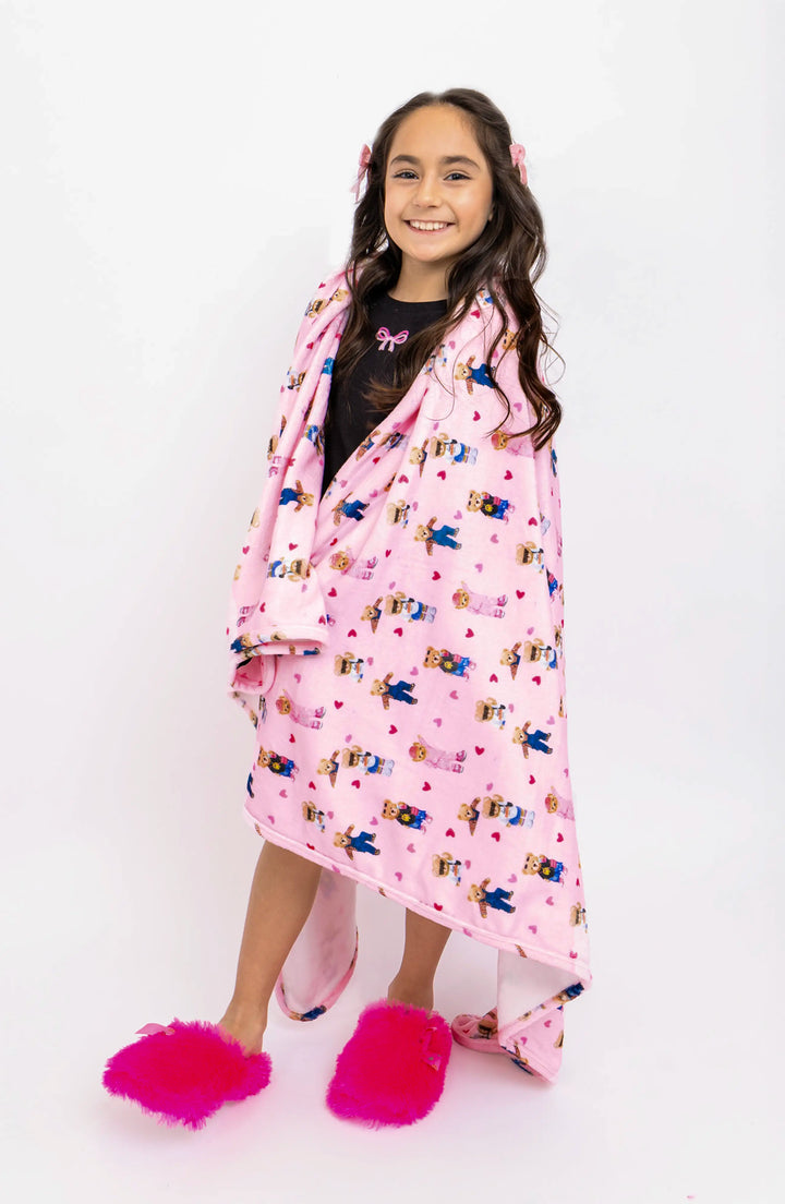Teddy Bear Plush Blanket