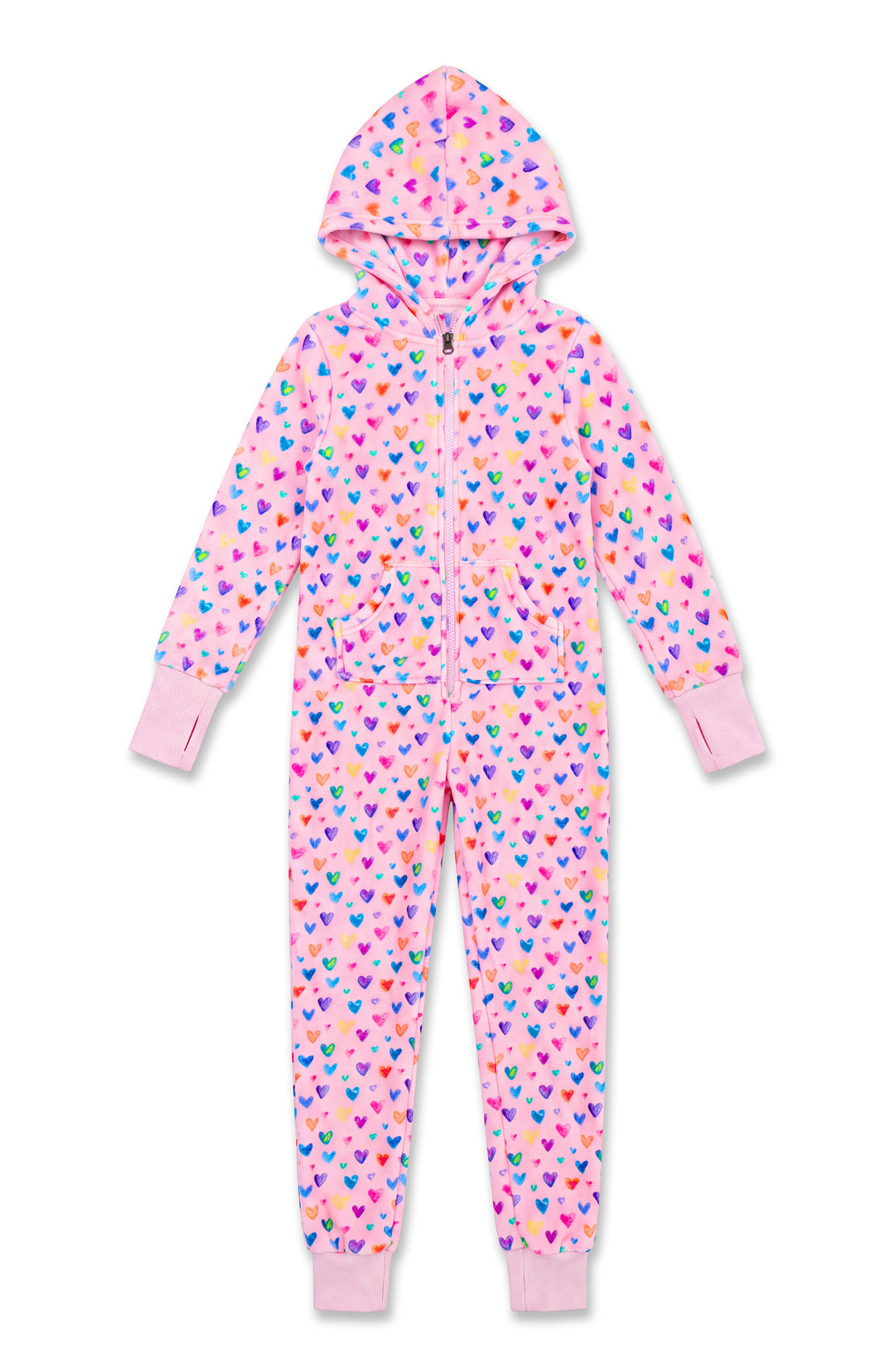 Cheerful Hearts Plush Jumpsuit