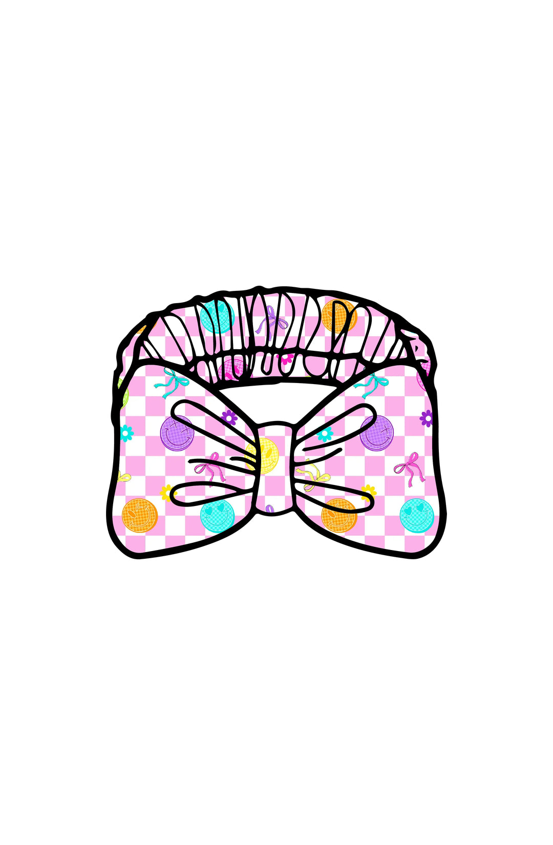 2PC Prepack Plush Spa Headband with Bow - Happy Faces