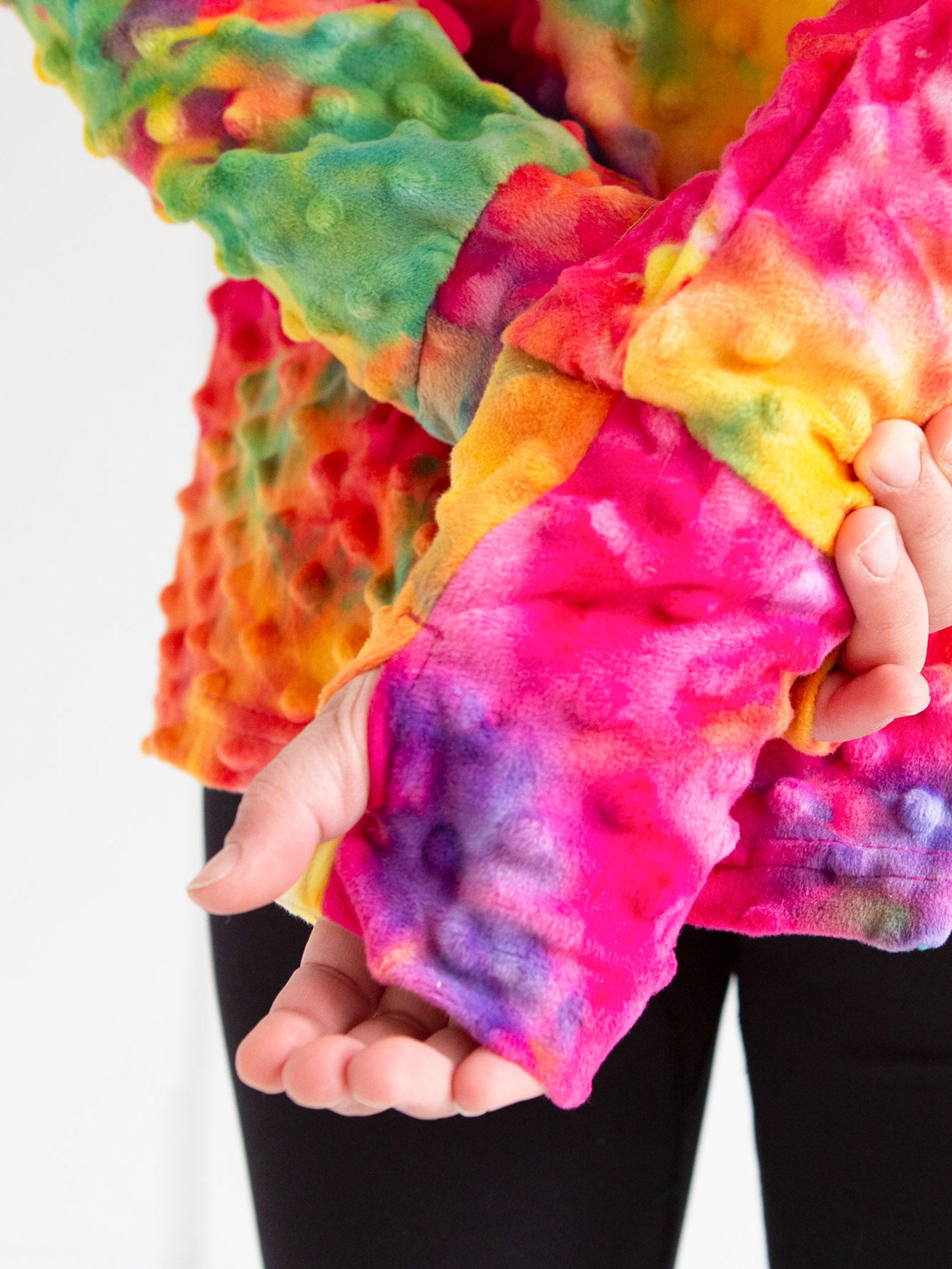 Girls Hoodie | Bright Rainbow Tie Dye | Limeapple