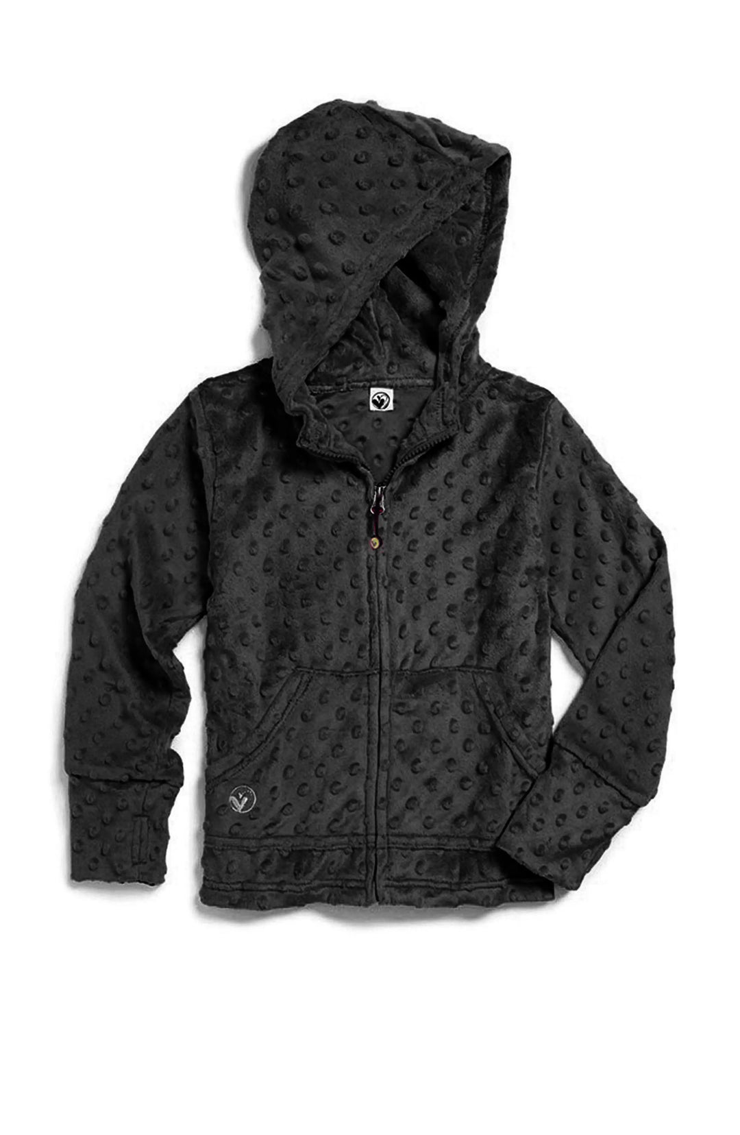 Ladies Minky Bubble Zip Hoodie for Girls Limeapple