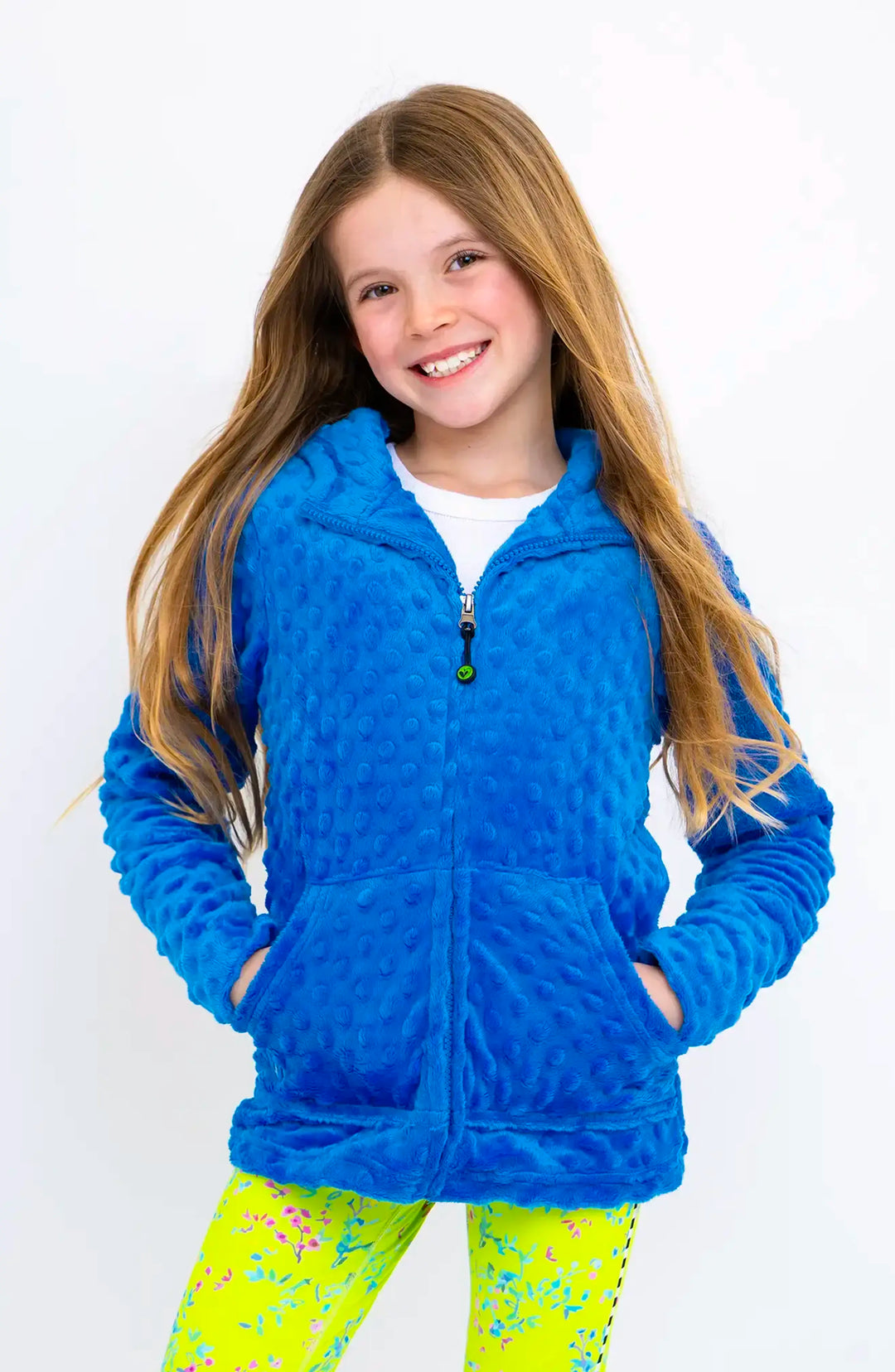 Blue Minky Zip Hoodie and Amelya Leggings Gift Set