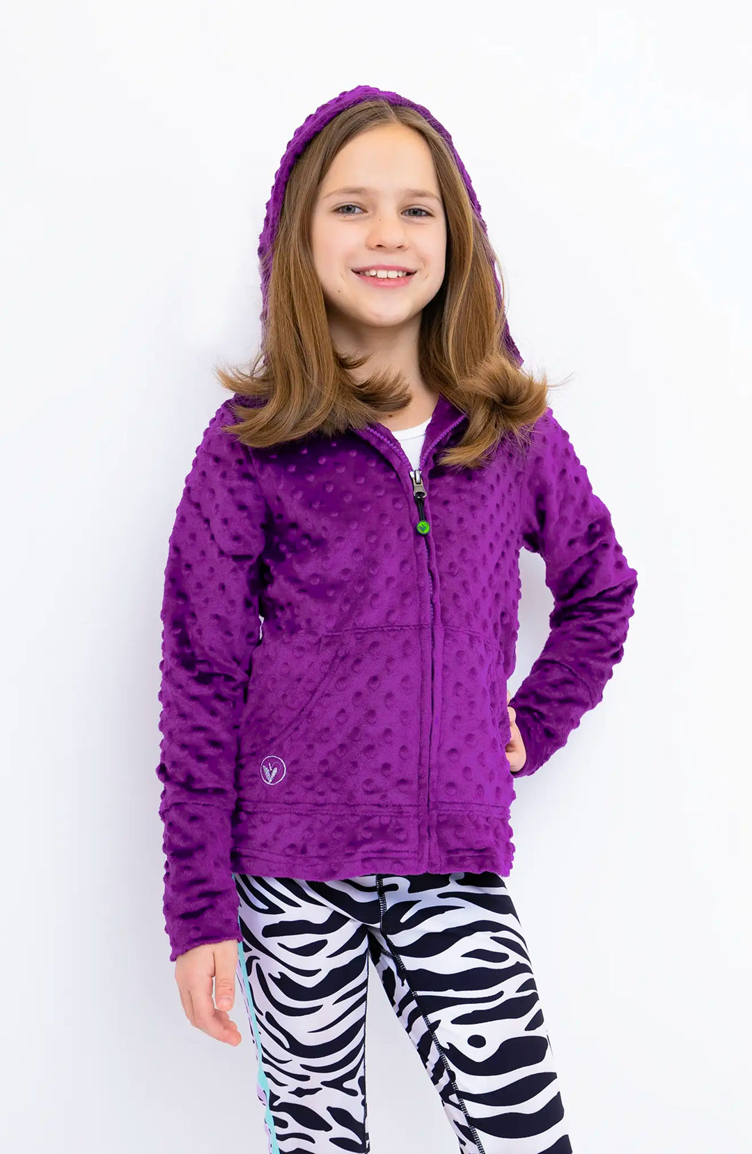 Purple Minky Zip Hoodie and Mindy Legging Gift Set