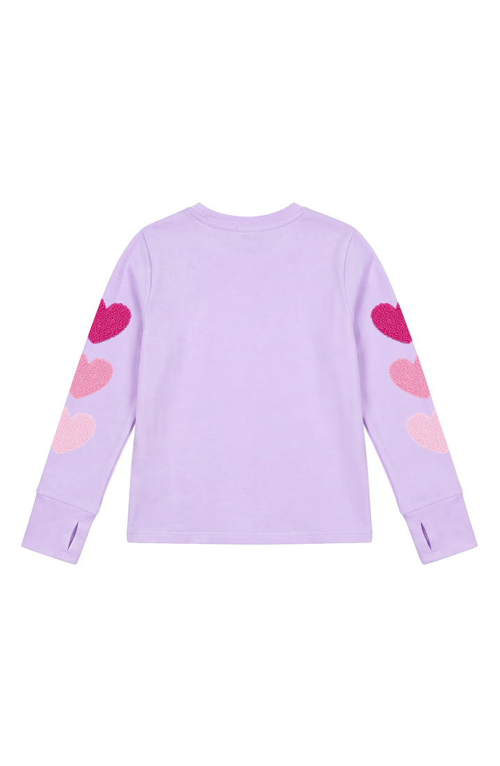 Hearts on the Sleeve Long Sleeve Top - Orchid