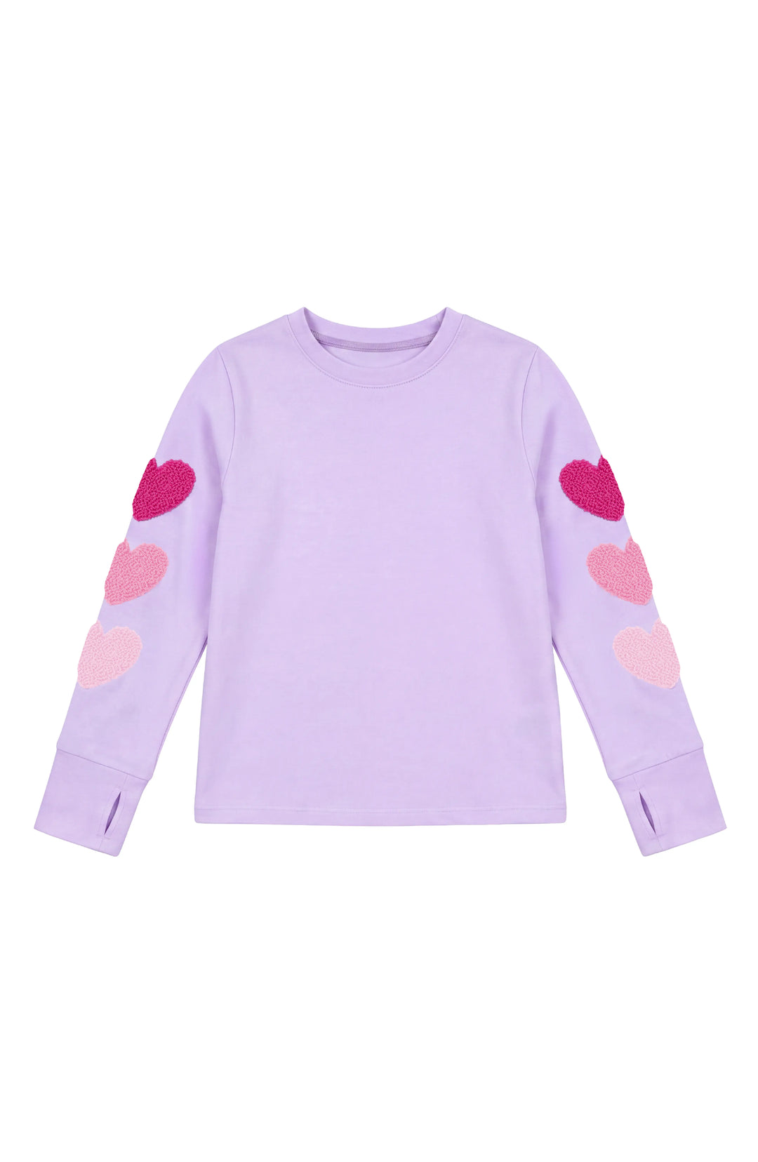 Hearts on the Sleeve Long Sleeve Top - Orchid