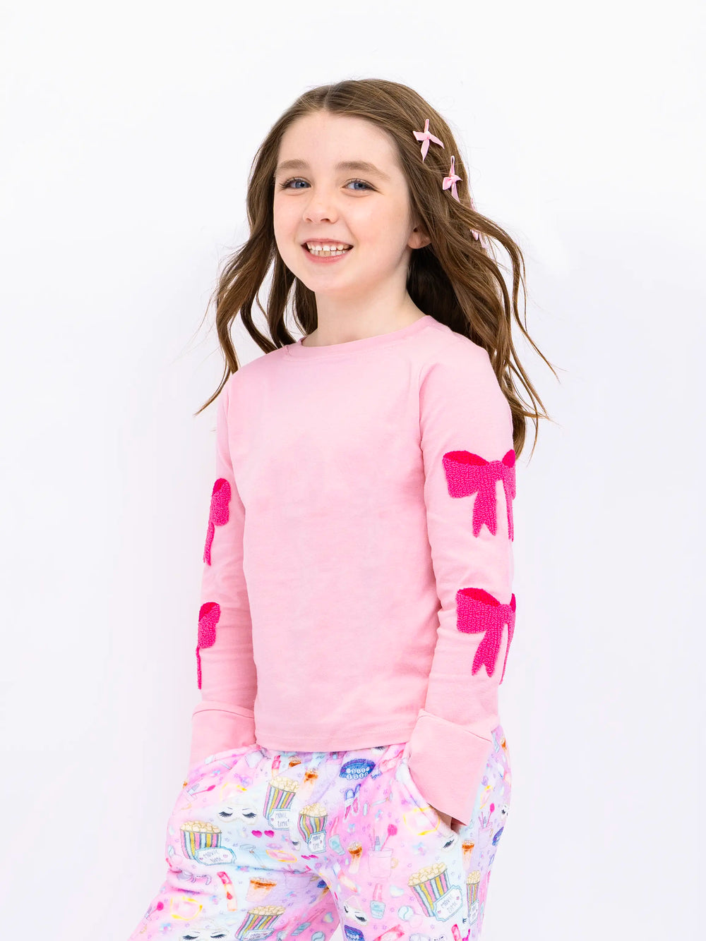 Bow T-Shirt and Sleepover Plush Pant Gift Set