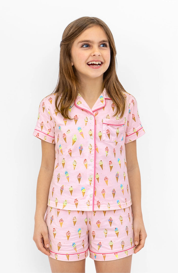 Ice Cream Jersey Short Sleeve PJ Set