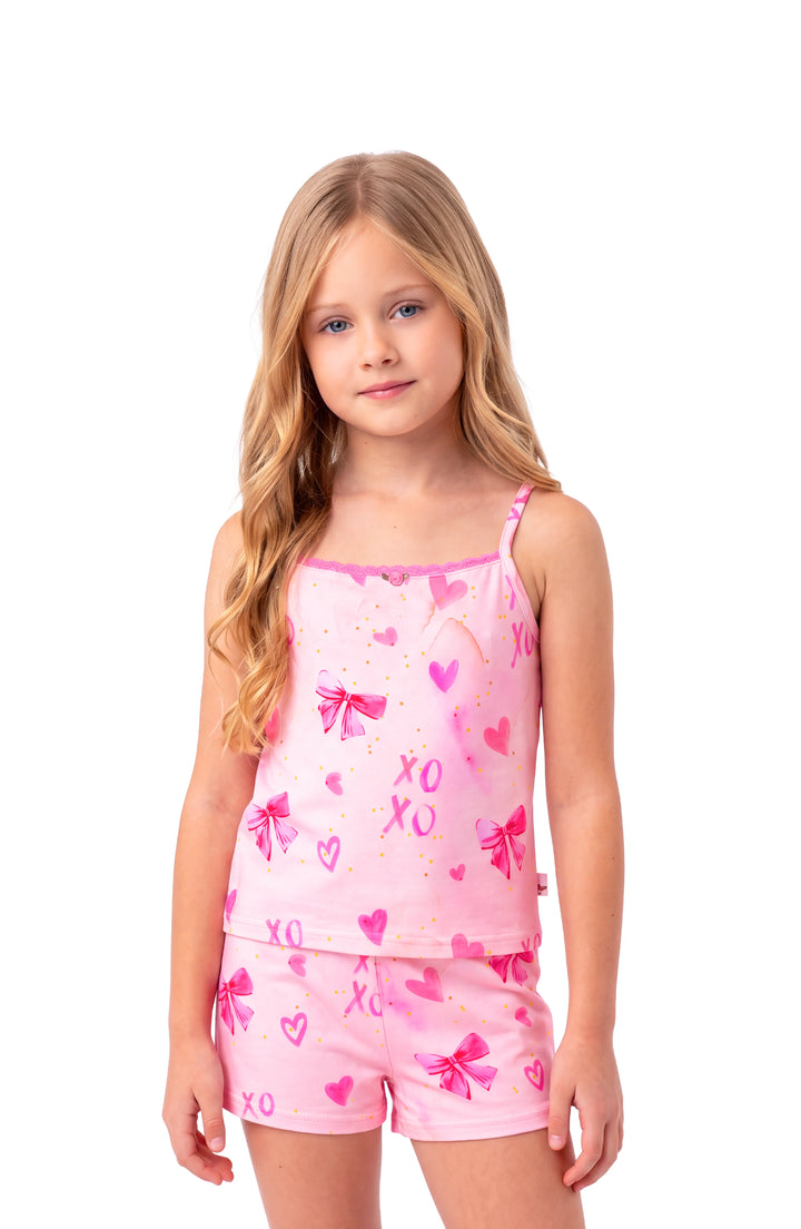 Bow Print Cami Jersey Set