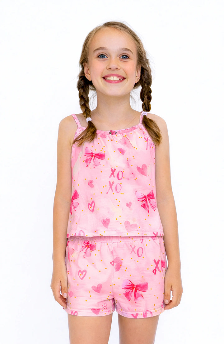 Bow Print Cami Jersey Set