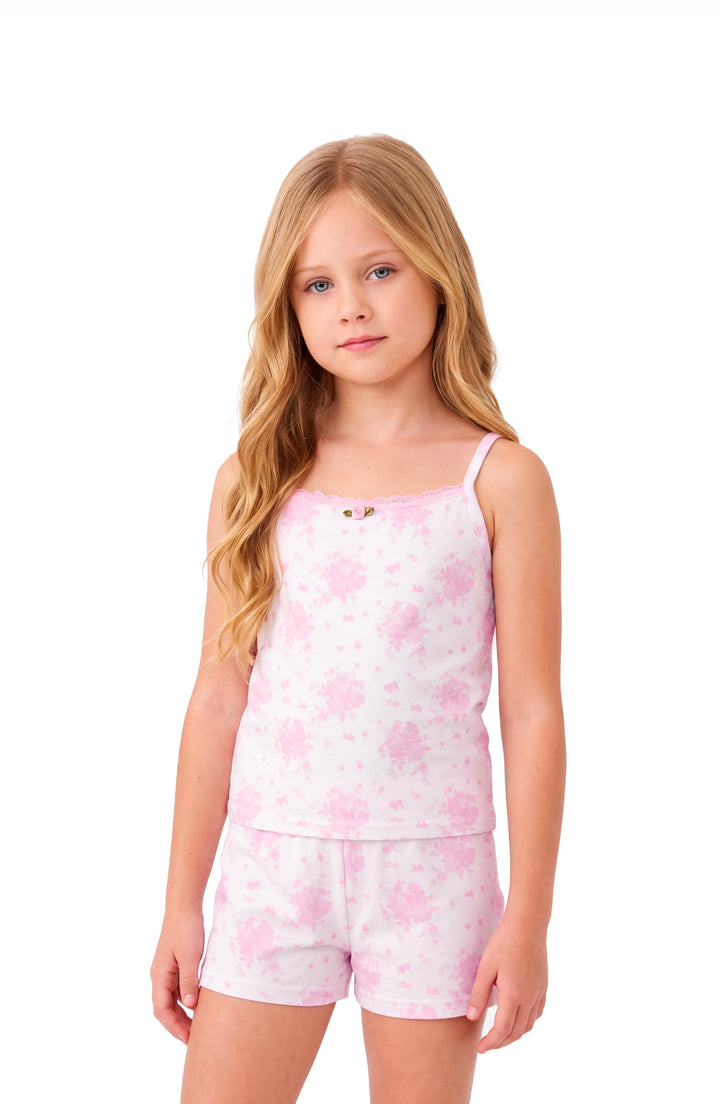Floral Print Cami Jersey Set