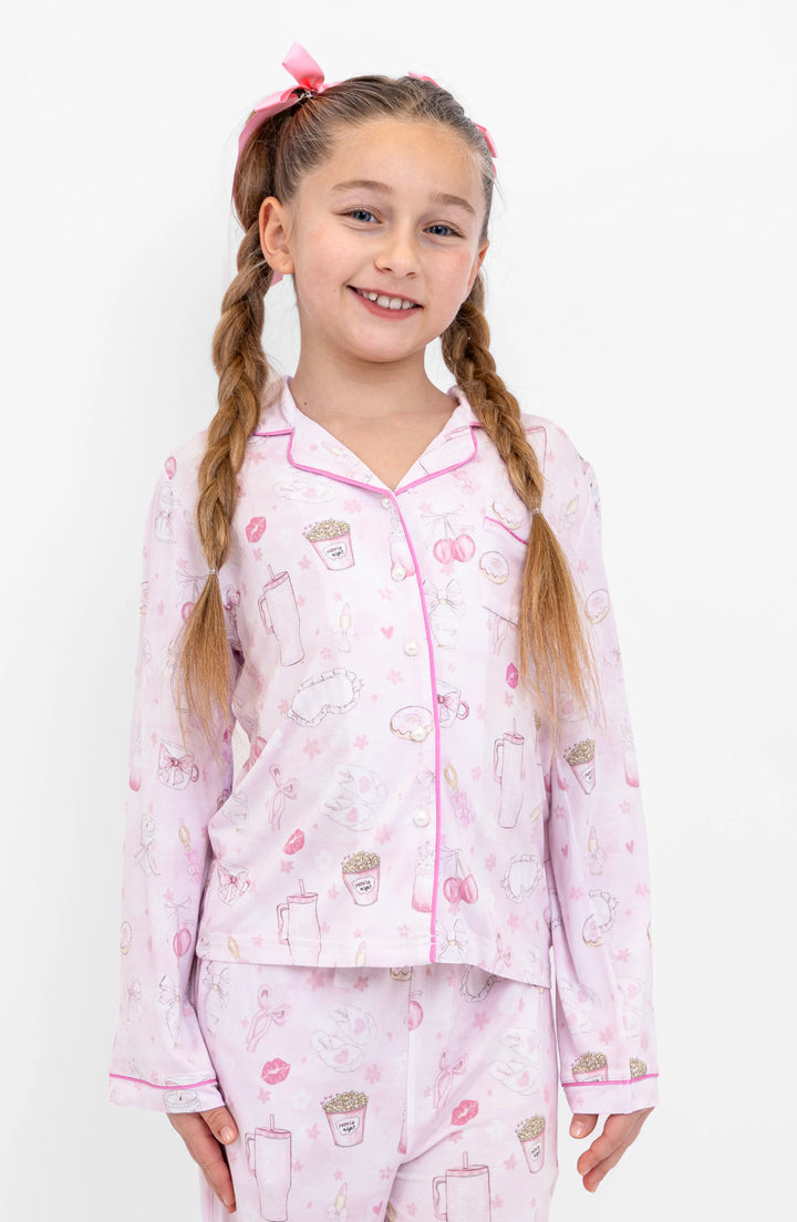 Blush Club Long Sleeve Jersey Pajama Pant Set