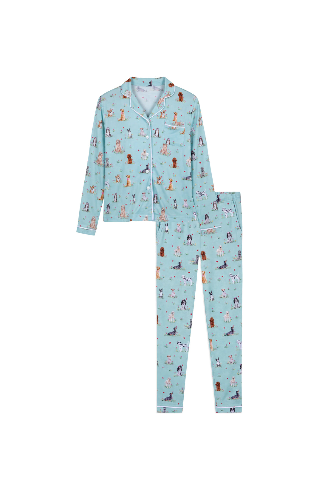 Best Puppies Long Sleeve Jersey Pajama Pant Set
