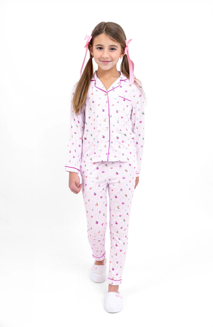 Garden Bloom Long Sleeve Jersey Pajama Pant Set