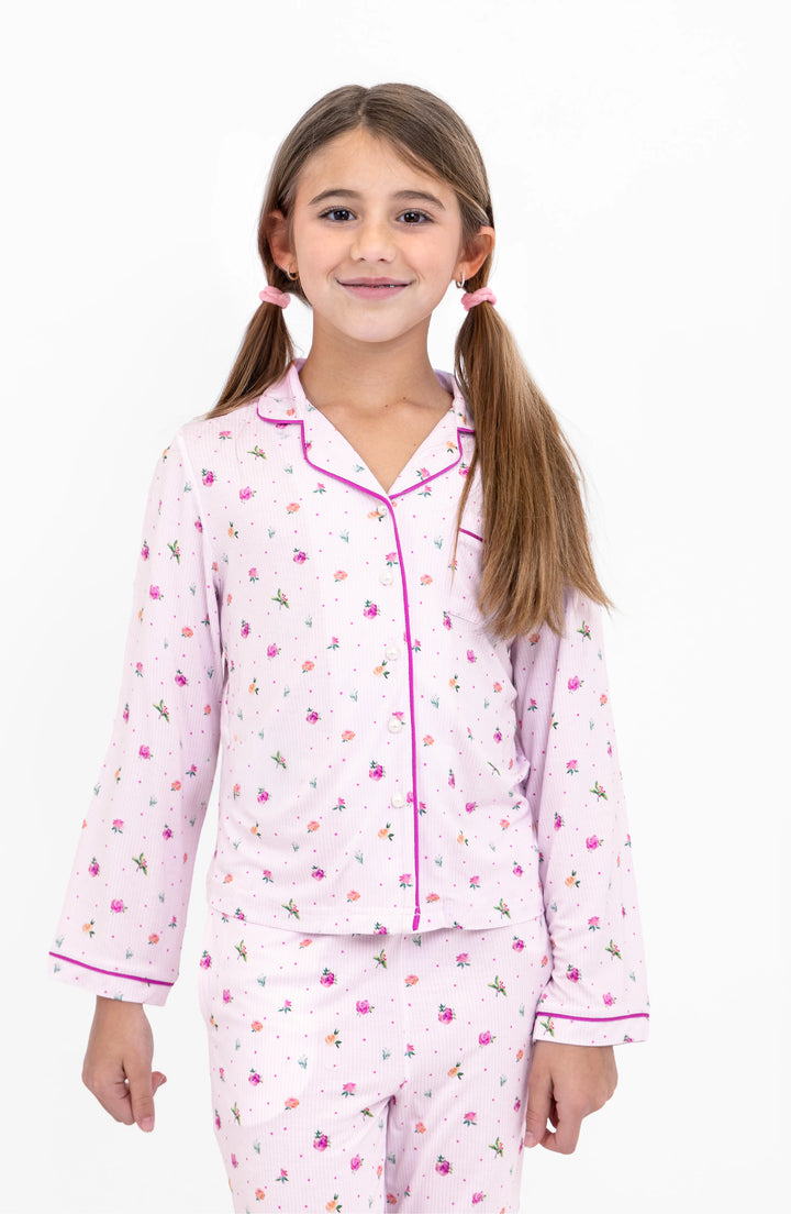 Garden Bloom Long Sleeve Jersey Pajama Pant Set