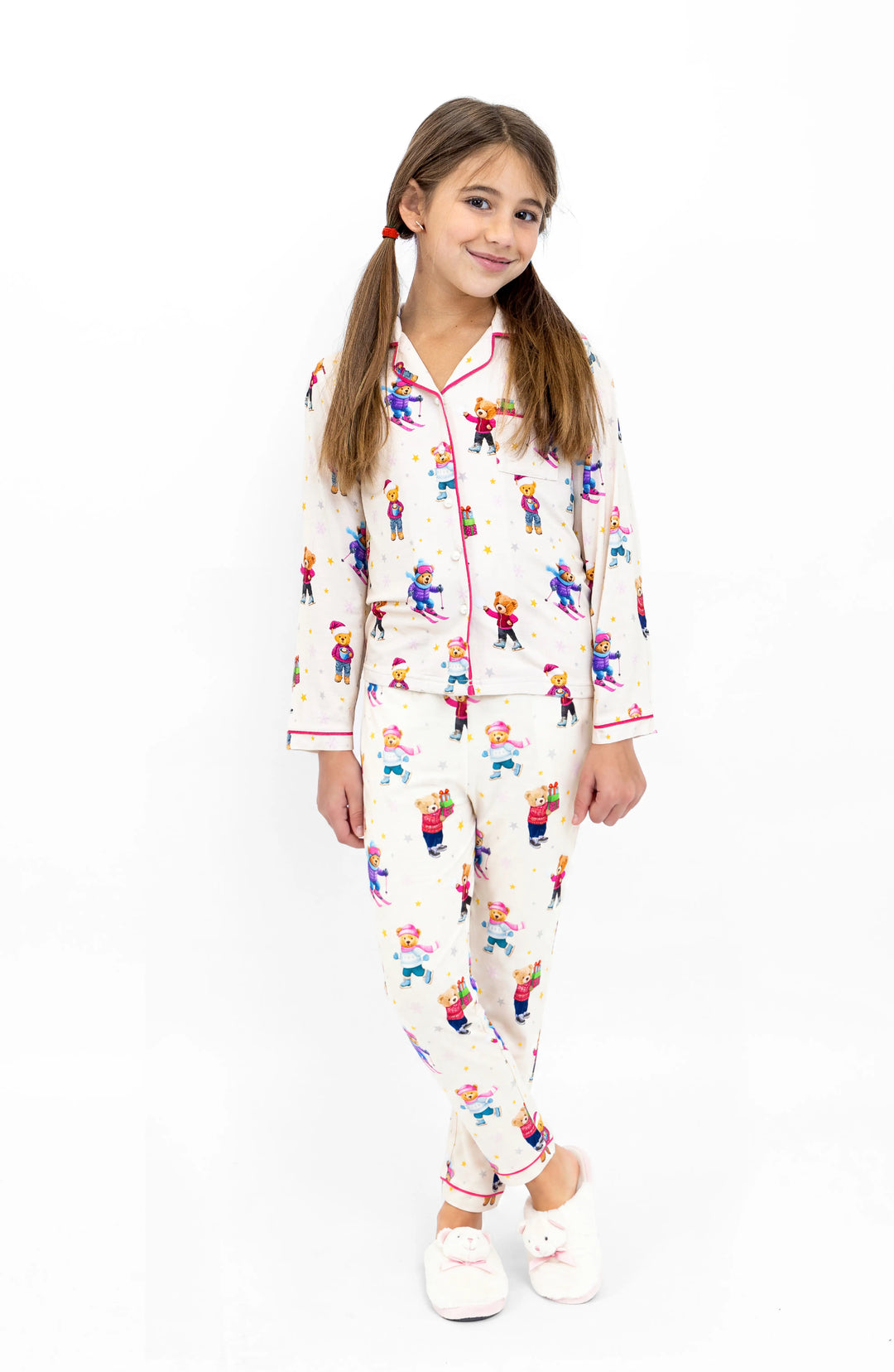 Holiday Bear Long Sleeve Jersey Pajama Pant Set