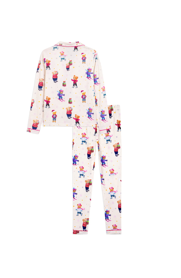Holiday Bear Long Sleeve Jersey Pajama Pant Set