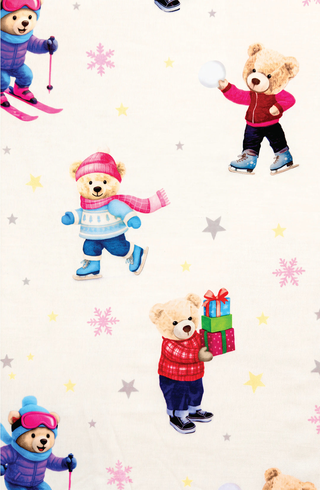 Holiday Bear Long Sleeve Jersey Pajama Pant Set
