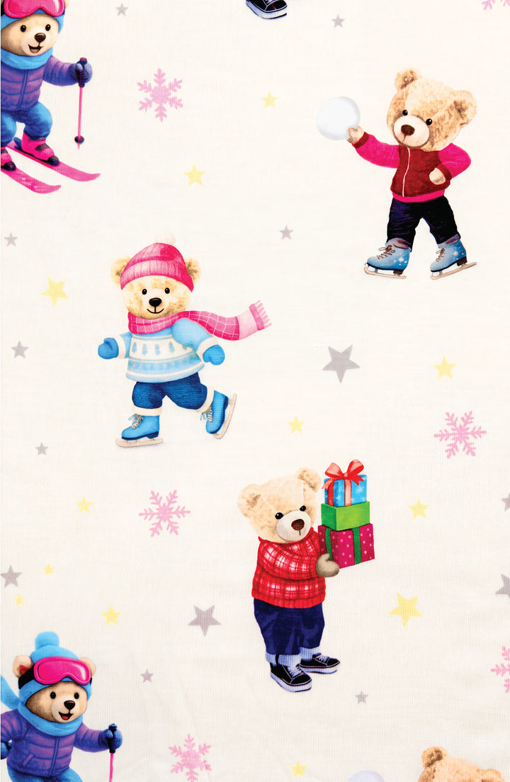 Holiday Bear Long Sleeve Jersey Pajama Pant Set