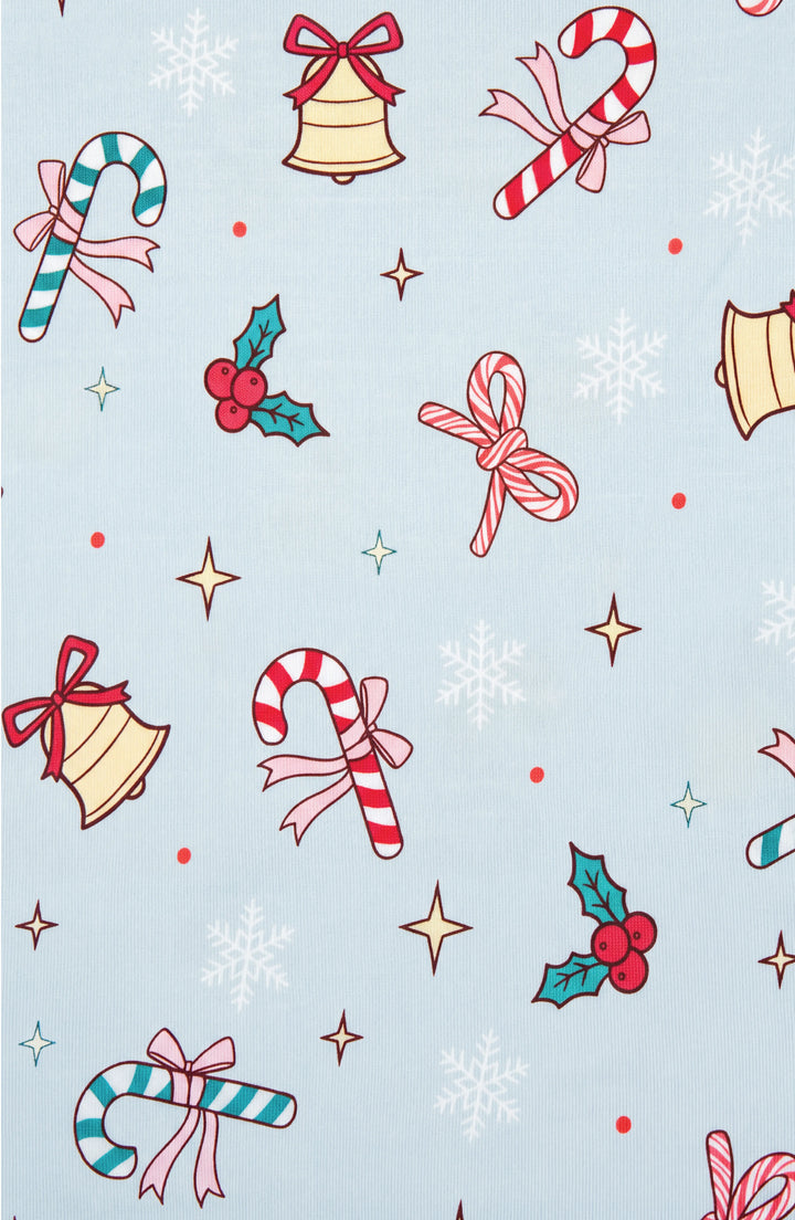 Holiday Bells Long Sleeve Jersey Pajama Pant Set
