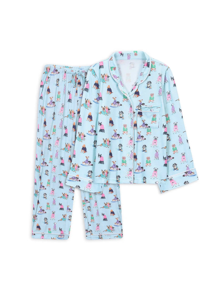 Puppies Long Sleeve Jersey Pajama Pant Set