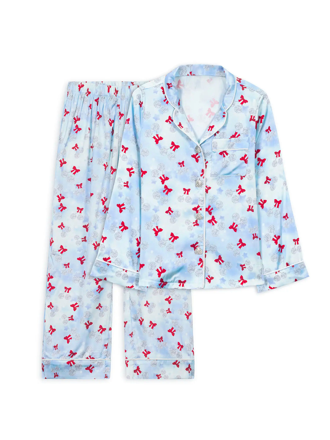 Disco Cherries Long Sleeve Pajama Pant Set