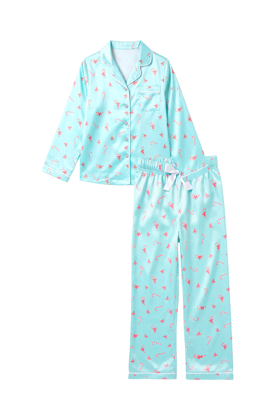 Girls Christmas Treats Long Sleeve Satin PJ
