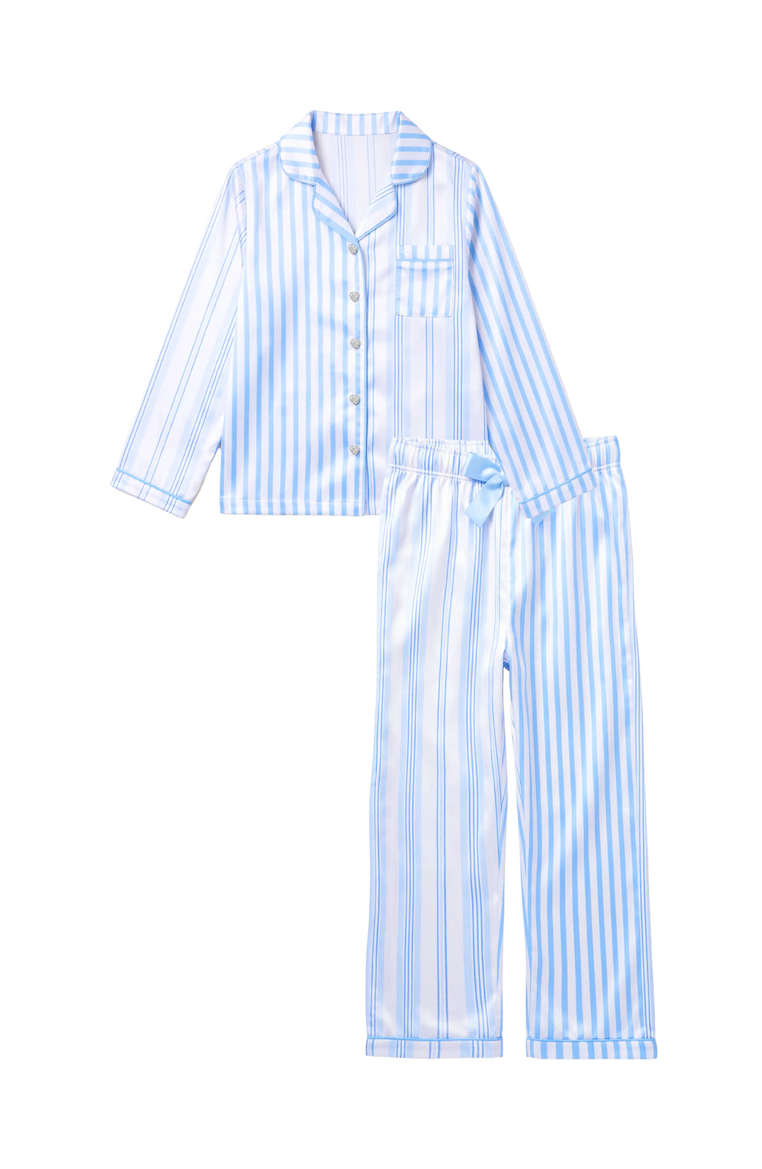 Stripes Away Long Sleeve Satin PJ