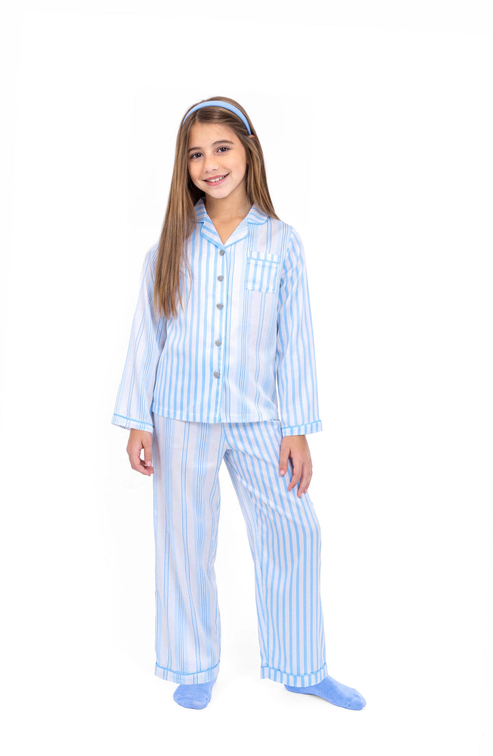 Stripes Away Long Sleeve Satin PJ