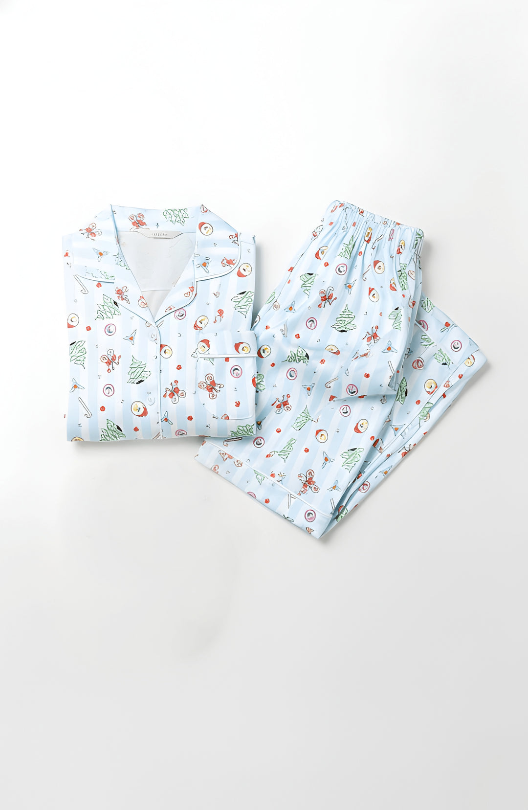 Christmas Smiley Long Sleeve Pajama Pant Set