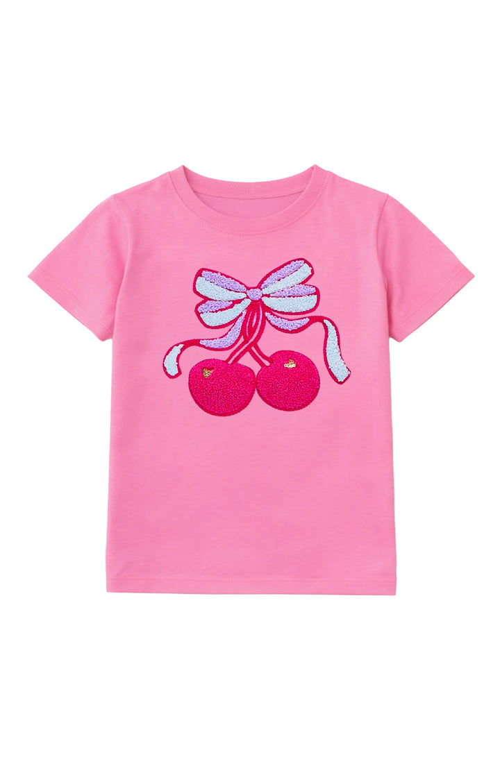 Cherry Bow Short Sleeve Tee