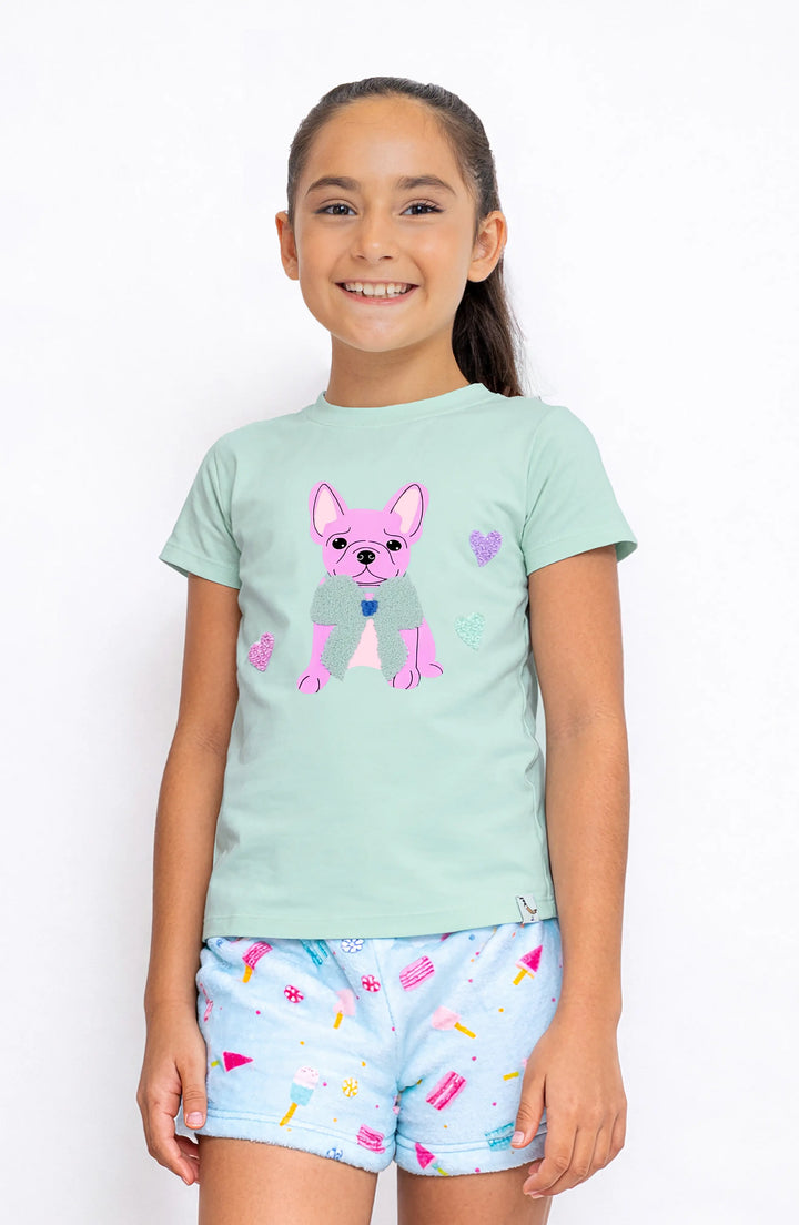 Frenchie Bow Short Sleeve Tee