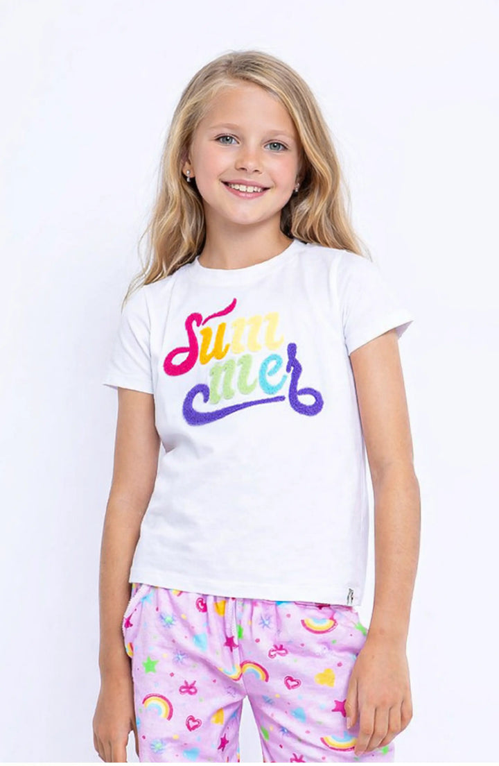 Summer Applique Short Sleeeve Tee