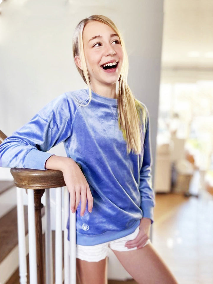 Minky Crewneck Sweatshirt - Periwinkle