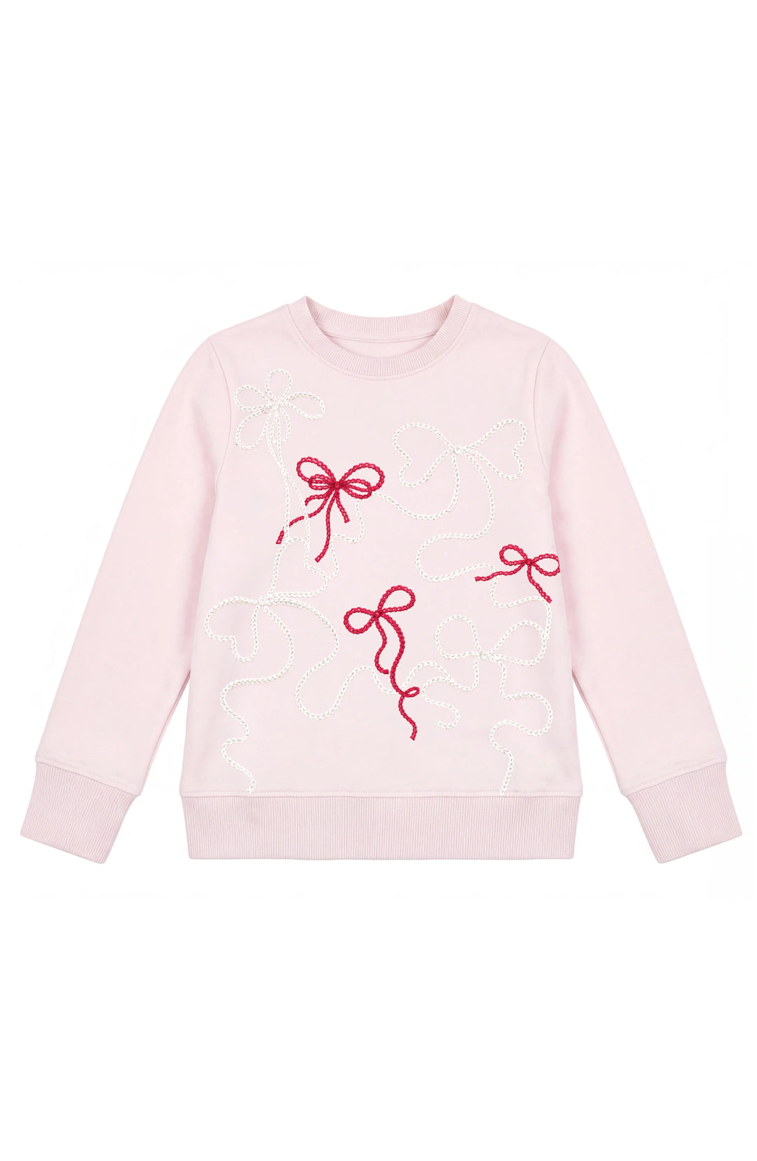 Embroidered Bows Sweatshirt