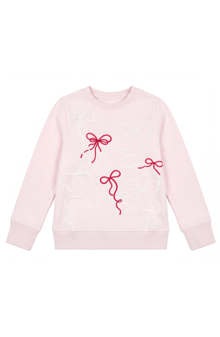 Embroidered Bows Sweatshirt