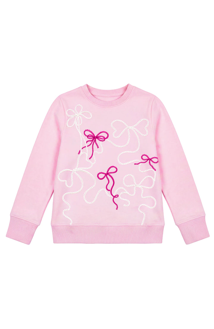 Embroidered Bows Sweatshirt