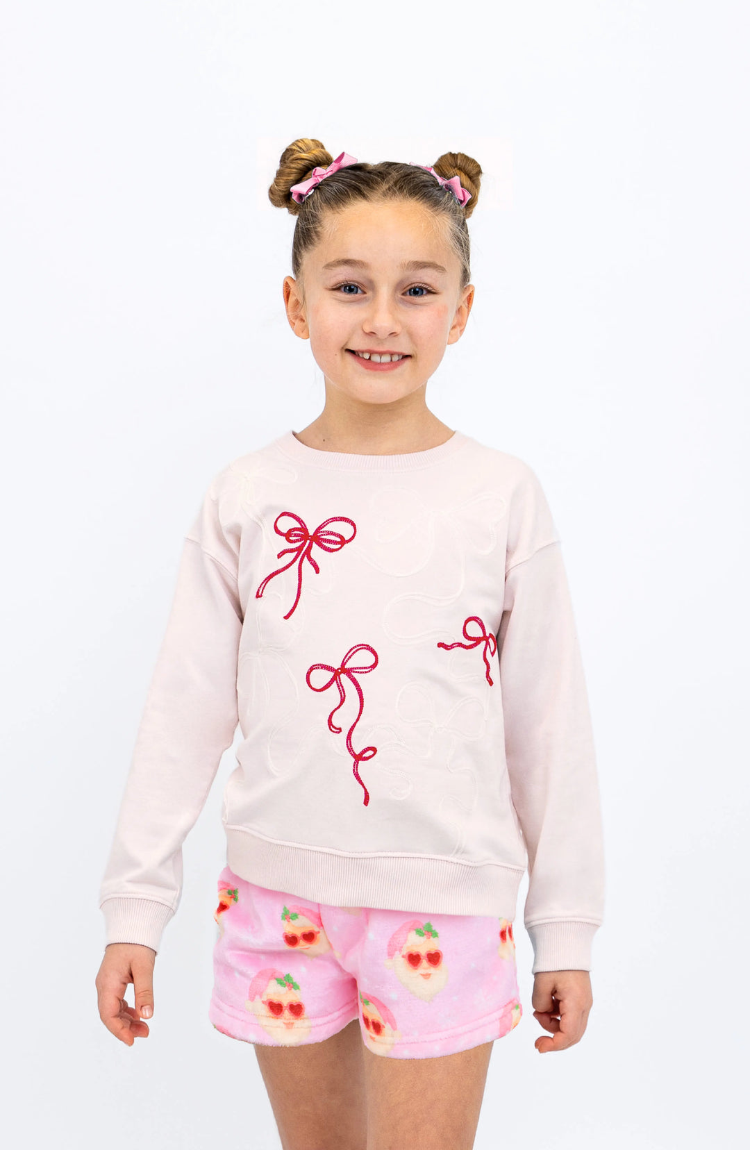 Embroidered Bows Sweatshirt