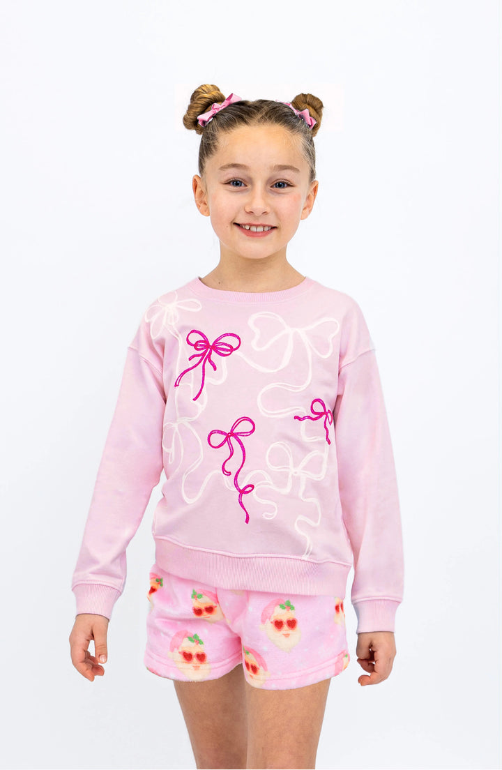 Embroidered Bows Sweatshirt