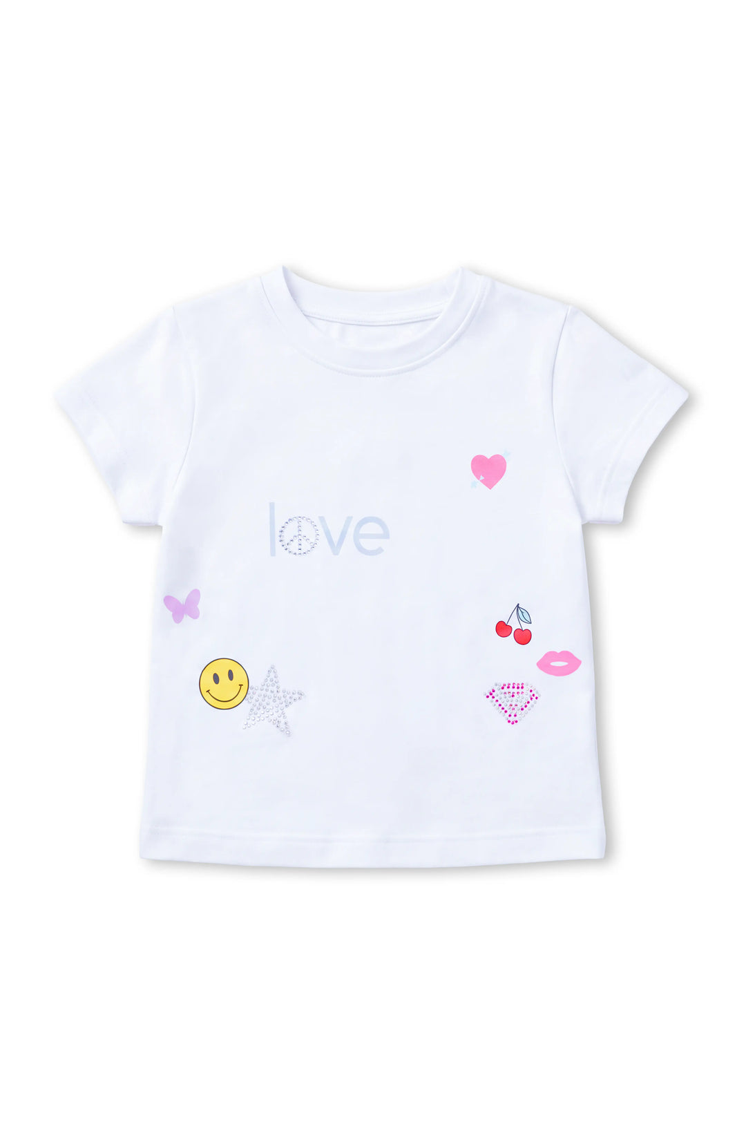 Love Embroidery Detail Short Sleeve T-Shirt